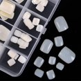 thumbnail image 3 of 100pcs Square False Toe Nails Full Cover White Artificial Fake Toenail Acrylic Foot Nail Art Tips Manicure Tools, 3 of 5