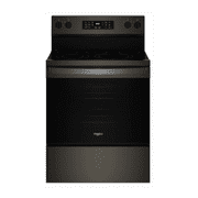 Whirlpool 30 Inch Freestanding Electric Range with 5 Elements, 5.3 cu. ft. Oven Capacity ENERGY STAR Certified in Black on Stainless Steel WFES5030RV