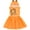 Orange, variant on Garfield Cosplay Tulle Dress Toddler to Big Kid