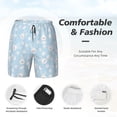 thumbnail image 3 of Balery Cute Bunny Mens Swim Trunks Swim Shorts for Men Quick Dry Inseam Beach Shorts with Compression Liner Pocket-Large, 3 of 9