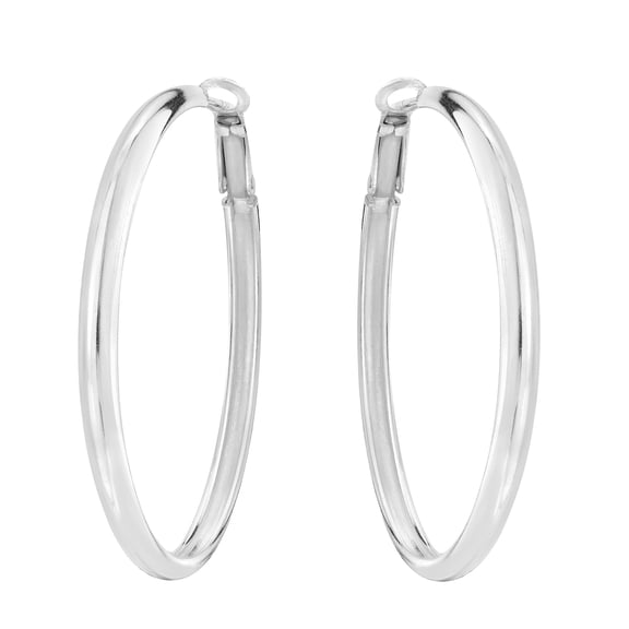AeraVida Classic Stylish and Trendy Thick Large 46mm Hoop Sterling Silver for Female Adult
