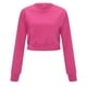 thumbnail image 4 of Gibobby Camisas Para Mujer Elegantes Sudadera de color sólido sexy para mujer Suéter de blusa de cuello redondo con parte superior corta y delgada（Rojo， S), 4 of 5