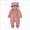 A114-Watermelon Red, variant on boobe Newborn Infant Baby Boys Girls Snowsuit Winter Coat Solid Bear Warm Fleece Hooded Footed Romper Jumpsuit Outfits