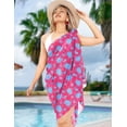 thumbnail image 4 of HAPPY BAY Women's Summer Beach Wrap Bikini Wraps Swimwear Swim Cover Up Skirt Bathing suit Swimsuit Sarong Coverups for Women One Size Allover Turtles, Pink, 4 of 4