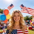 thumbnail image 1 of USA Patriotic Headband Red White Blue Star Hair Accessory Flag Hairband For Women Girls Independence Day Party Decorations, 1 of 8