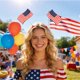 thumbnail image 1 of USA Patriotic Headband Red White Blue Star Hair Accessory Flag Hairband For Women Girls Independence Day Party Decorations, 1 of 8