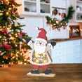 thumbnail image 4 of Decoración de mesa de Navidad de madera LED, adorno de escritorio, figurita de mesa de Navidad, luz de vacaciones, regalo de Festival, decoración Colco Escultura de mesa, 4 of 7