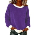 thumbnail image 1 of Chandails d'Automne et d'Hiver Grande Taille pour Femmes, Chandail à Capuchon à Col Rond en Flanelle Uni à la Mode et Décontracté pour Femmes, Chandails à Capuchon Amusants, 1 of 4