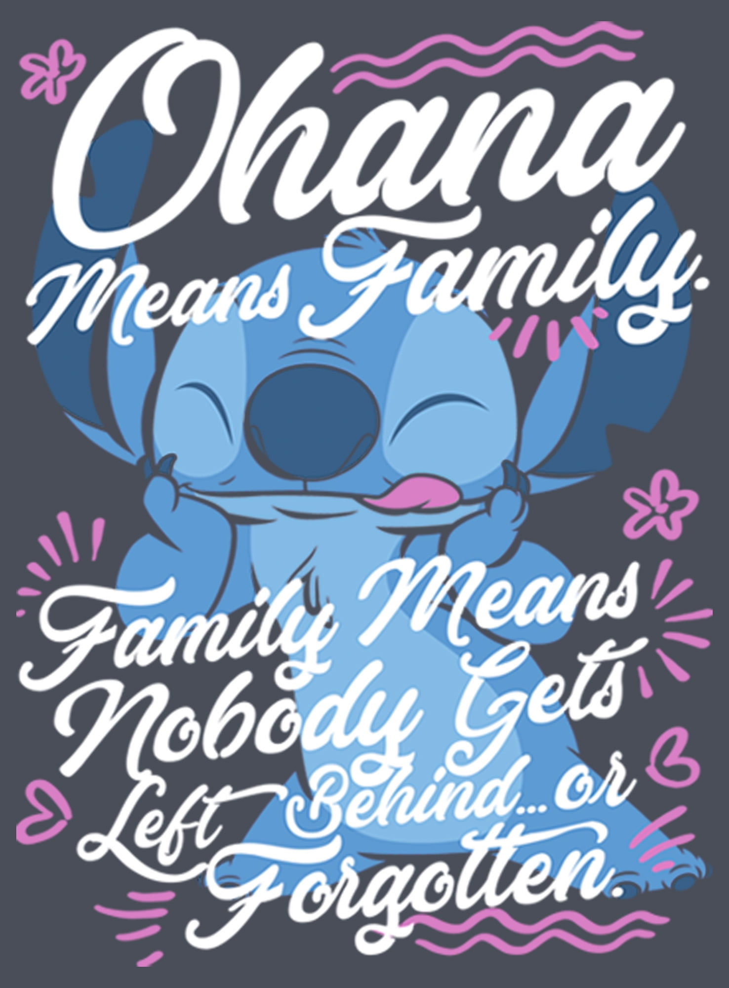 Ohana Means Family Lilo And Stitch Funny Emoji Disney Women Racerback Tank  Top