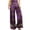 Deep Purple, variant on Women Boho Palazzo Pants Print Wide Leg High Waisted Pants Summer Causal Beach Trousers