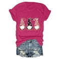 thumbnail image 4 of Duqingm Santa Shirt Christmas Shirts for Women: Merry Christmas Printed Short Sleeve T-Shirts Xmas Holiday Tees Tops for Family Hot Pink,S, 4 of 6