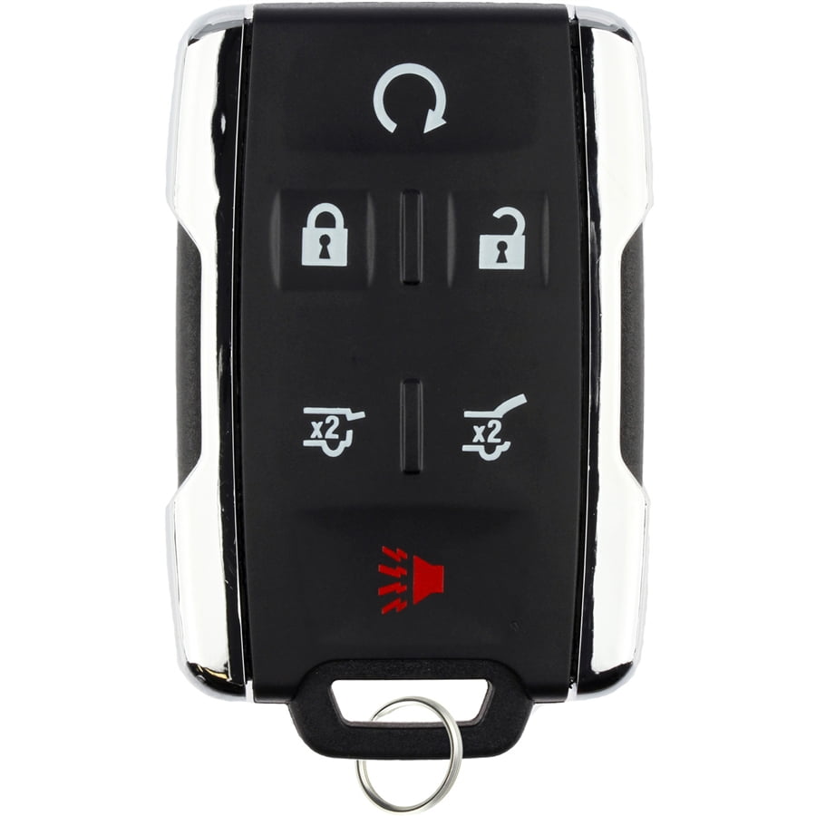 WERFDSR Sillicone key fob Skin key Cover Keyless Entry Remote Case Protector Shell for 2015 2016 Chevrolet Suburban Tahoe GMC Yukon 6 button smart romote red 