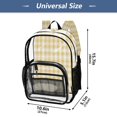 thumbnail image 4 of PVC Transparent Backpacks Clear Backpack for Travel and Outings Light Yellow and White Gingham, 4 of 7