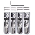 thumbnail image 1 of 4 pieces Bass Bridge With 8 Screws for 4 String Electric Bass Guitar Replacement, 1 of 6