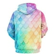 thumbnail image 3 of Colorful Fish Scale Pattern 3D Print Hoodie Men Women Autumn Thin Pullover Sweatshirt Vintage Streetwear Tops, 3 of 6