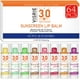 thumbnail image 1 of Bálsamo labial VISRIE SPF 30 con protector solar, paquete de 64 unidades, tamaño viaje, 1 of 7