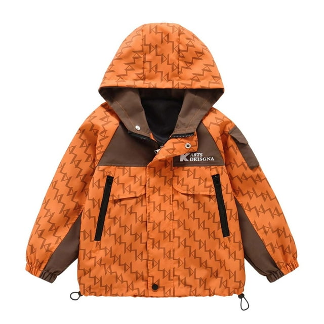 TIEVOSA Manteau Garçon Printemps Automne Décontracté Extérieur Coupe-Vent pour Âge 6 15 Léger Confortable Manteau à Capuche Imperméable pour Enfants pour Usage Quotidien (Rouge)