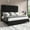 Black, variant on Merluxy Queen Bed Frame for Adult,60" Sleigh Headbord with Deep Button Tufting,Velvet Light Grey