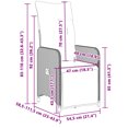 thumbnail image 2 of vidaXL Reclining Garden Chair Black, Cream White, 2 of 5