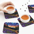 thumbnail image 5 of Kdxio Galactic Night Over Meadow Funny Coasters,4 Pcs Leather Coasters,Housewarming Gifts,Protect Furniture from Water Marks Scratch and Damage, 5 of 6
