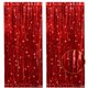 thumbnail image 1 of Cortina con flecos PIGETALE, color rojo metalizado, 1 m x 2,5 m, paquete de 2, 1 of 6