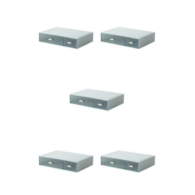 braveheart Efficient Desktop Storage Organizer - Workspace With Ease Convenient Drawer Storage Organizer blue 2 drawer 5Set