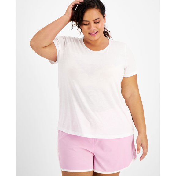 ID Ideology Plus Size Mesh Back T-Shirt Bright White 3X