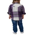 thumbnail image 3 of OUSITAID Family Matching Women Girls Flannel Plaid Jacket Shacket Long Button Down Shirt Coat, 3 of 4