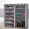 thumbnail image 4 of UWR-Nite Shoe Rack Portable Free Standing Shoe Organizer, 27 Pairs Portable Double Row, Place Shoes, Boots, Shoe Boxs with Dustproof Cover, 4 of 6