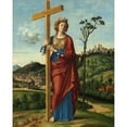 thumbnail image 2 of Giovanni Battista Cima da Conegliano 15x18 Black Ornate Wood Framed Double Matted Museum Art Print Titled - Saint Helena (C. 1495), 2 of 5