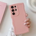 thumbnail image 2 of Cute Curly Wave Phone Case For Samsung Galaxy S23 S22 Ultra S21 FE S20 Plus, Wave Frame Shape Shockproof Soft TPU Shockproof Protective Bumper Case, 2 of 5