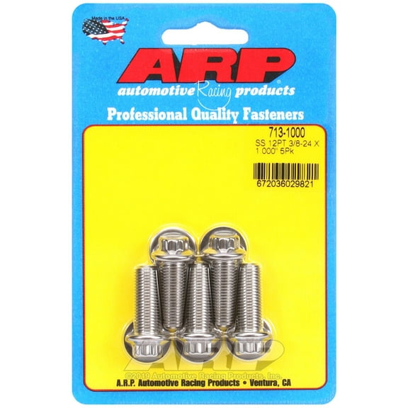ARP Universal Bolt 3/8-24" Thread 1.000" Long Stainless 5 pc P/N 713-1000
