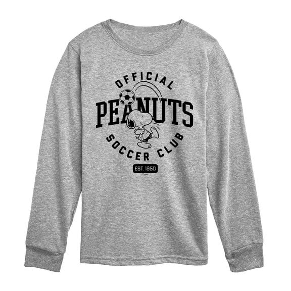 Peanuts - Soccer Club - Youth Boys Long Sleeve Graphic T-Shirt