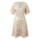 thumbnail image 4 of WILLBEST Vestidos de Algodon Vestido Casual Floral para Mujer Cuello En V Cómodo Uso Diario Vacaciones En Casa Primavera Verano Otoño Conjunto con Zapatillas Grande​​, 4 of 4