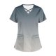 thumbnail image 3 of Tops Cortos para Mujeres V-Cuello Moda Casual con Diseño de Color de Gradiente de Bolsillo, Tela de Estante de Imitación Suave para Uso Diario Y Casero, 3 of 5