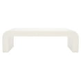 thumbnail image 5 of SAFAVIEH Couture Caralynn Solid Faux Lamb Wool Modern Bench, White, 5 of 12