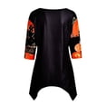 thumbnail image 3 of LilyLLL Womens 3/4 Sleeve Tunic T Shirt Halloween Irregular Flowy Blouse Tops, 3 of 5