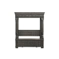 thumbnail image 3 of Taran Designs Isabella Carved Solid Wood Hall Tree Bench in Black, 3 of 6