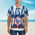 thumbnail image 4 of Daiia Cute Gnomes in USA Hawaiian Shirt for Men Gentle Cotton Regular Short Sleeve Casual-XX-Large, 4 of 9
