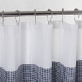 thumbnail image 3 of Ombre Waffle 3D Striped Waffle Weave Textured Ombre Stripe Designed Fabric Shower Curtain with 12 Roller Ball Hooks included 70 x 72 in Navy, 3 of 7