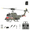 Shark Mouth/1 Battery, variant on C032 UH-1 Huey RC Helicopter for Adults, 1/48 Scale 2.4G 6CH Flybarless RC Military Aircraft Model with 6-Axis Gyroscope, 3D Inverted Flight, Optical Flow Positioning - 1 Battery