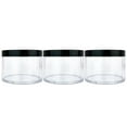 thumbnail image 2 of 120G/120ML 4 Oz High Quality Plastic Cosmetic Sample Jars with Black Lids, 2 of 3