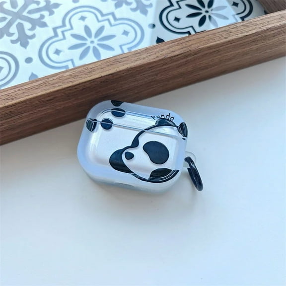 ZHaobin Panda Transparent Case for AirPods 4 Airpod 1 2 3 Pro Pro2 Bluetooth Earbuds Charging Box Protective Earphone Case Cover (transparent,for AirPods Pro)
