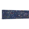 thumbnail image 1 of ARTCANVAS Yellow Red White Spots Navy Blue Panoramic Canvas Art Print - Size: 60" x 20" (1.50" Deep), 1 of 9