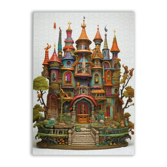 500 Pieces Wooden Puzzle For Adults Charles Wysocki House of Seven Colorful Home Decoration New Upgraded Gifts