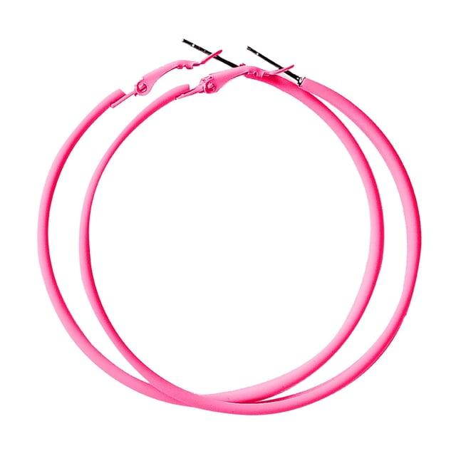 Boucles d'Oreilles pour Femmes 60MM Grand Acier Inoxydable Accessoires Pendentifs Néon Bijoux de Fête Classiques