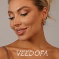 thumbnail image 3 of VEEDOFA Small Gold Hoop Earrings Set for Women, 14K Gold Plated Sterling Silver Hypoallergenic, Trendy Jewelry Gift, 3 of 7