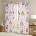 thumbnail image 2 of Manfei Cute Magical Princess Blackout Curtains,Fairy Tale Girly Theme Curtains Pack of 2 (38x45 Each),Cartoon Castle Rainbow Window Curtains For Kids,Ultra Soft Home Decor, 2 of 6