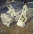 thumbnail image 2 of Sorrolla y Bastida, Joaquin 12x12 White Modern Wood Framed Museum Art Print Titled - Stroll to the Edge of the Sea, 2 of 4