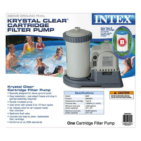 pool gph timer intex cartridge krystal 2500 pump filter clear filters